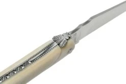 Laguiole En Aubrac Le Perlé 12 Cm L0512OS6J3 Full Handle Os Blanc -Pas Cher Lame Pro Magasin AUL0512OS6J3 06 laguioleaubrac