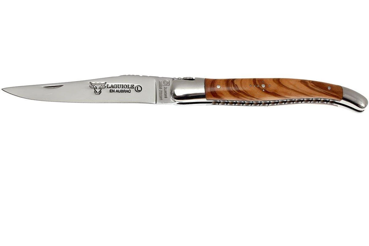 Laguiole En Aubrac 12cm Doubles Platines, Loupe D'olivier, L0712LLI-FSJ1 1 Laguiole En Aubrac 12cm Doubles Platines, Loupe D'olivier, L0712LLI-FSJ1