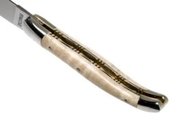 Laguiole En Aubrac 12cm Doubles Platines, érable Ondé Guilloché à La Main L0712EEN1/FSJ1 -Pas Cher Lame Pro Magasin AULL0712EEN1 FSJ1 05 laguiole en aubrac