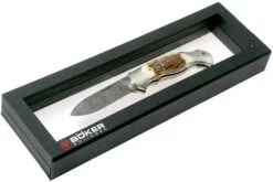 Böker Scout Spearpoint Stag Damascus 112201DAM Corne De Cerf, Couteau De Poche -Pas Cher Lame Pro Magasin BO112201DAM 08 boker