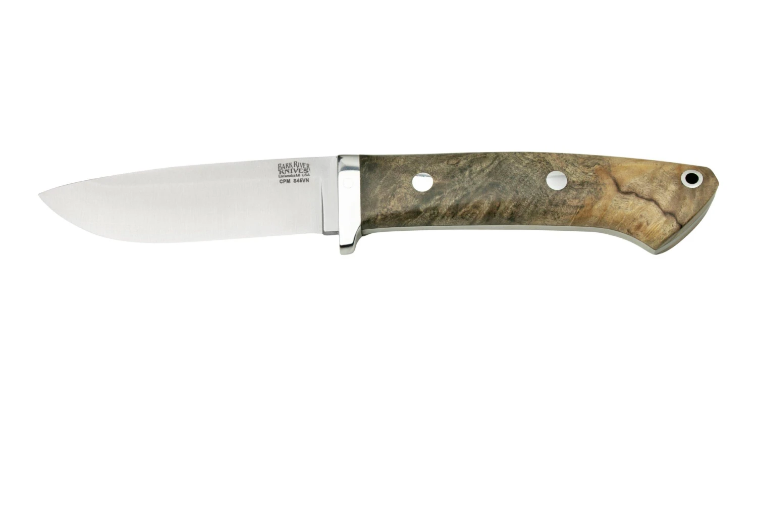 Bark River Classic Drop Point Hunter CPM S45VN Buckeye Burl, Couteau Fixe 1 Bark River Classic Drop Point Hunter CPM S45VN Buckeye Burl, Couteau Fixe