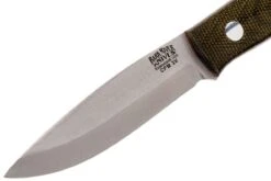 Bark River Mini Bushcrafter CPM 3V, Green Canvas Micarta, Red Liner -Pas Cher Lame Pro Magasin BRK06 022GNC RL 03 bark river brk06 022gnc rl 03