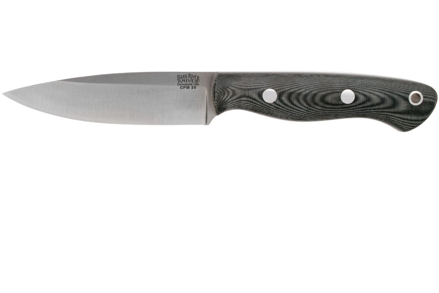 Bark River Mini Aurora CPM 3V, Black Linen Matte Micarta, Hollow Pins 1 Bark River Mini Aurora CPM 3V, Black Linen Matte Micarta, Hollow Pins