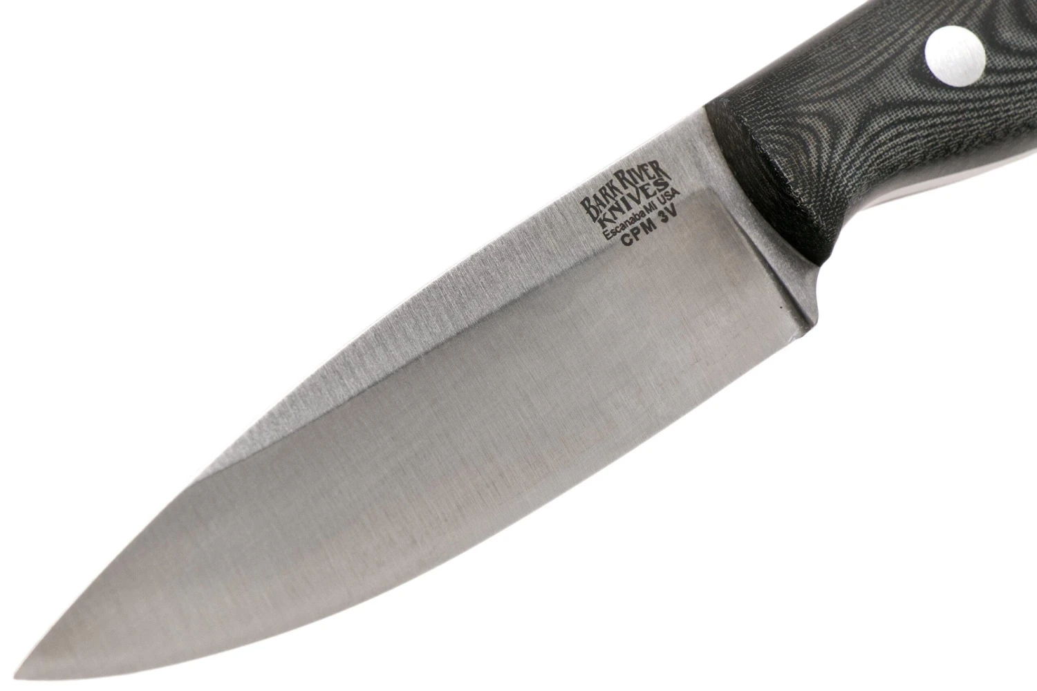 Bark River Mini Aurora CPM 3V, Black Linen Matte Micarta, Hollow Pins 3 Bark River Mini Aurora CPM 3V, Black Linen Matte Micarta, Hollow Pins – Image 3