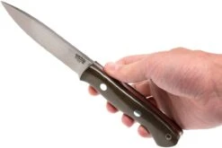 Bark River Aurora A2, Green Canvas Micarta, Red Liners -Pas Cher Lame Pro Magasin BRK06 140GRCRL 06 bark river brk06 140grcrl 06