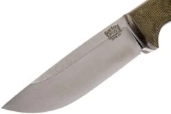 Bark River Bravo 1 CPM 3V Rampless, Green Canvas Micarta, Brown Sheath -Pas Cher Lame Pro Magasin BRK07 121GNC RS 03 bark river bravo brk07 121gnc rs 03