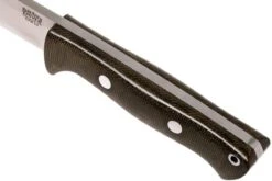 Bark River Bravo 1 CPM 3V Rampless, Green Canvas Micarta, Brown Sheath -Pas Cher Lame Pro Magasin BRK07 121GNC RS 05 bark river bravo brk07 121gnc rs 05