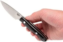 Bark River Kalahari Bushman A2, Black Canvas Micarta, Brown Sheath -Pas Cher Lame Pro Magasin BRK12 116BRKC 06 bark river brk12 116brkc 06