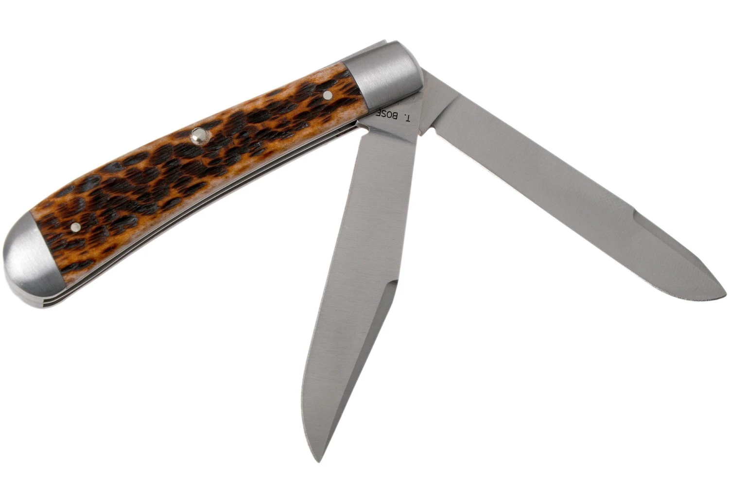 Case HT Trapper, Brown Bone, 154CM, Peach Seed Jig, 10774, TB622021 Couteau De Poche, Tony Bose Design 2 Case HT Trapper, Brown Bone, 154CM, Peach Seed Jig, 10774, TB622021 Couteau De Poche, Tony Bose Design – Image 2