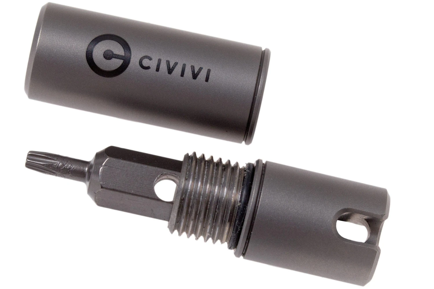 Civivi C20048-1 Key Bit Container Grey Titanium 1 Civivi C20048-1 Key Bit Container Grey Titanium