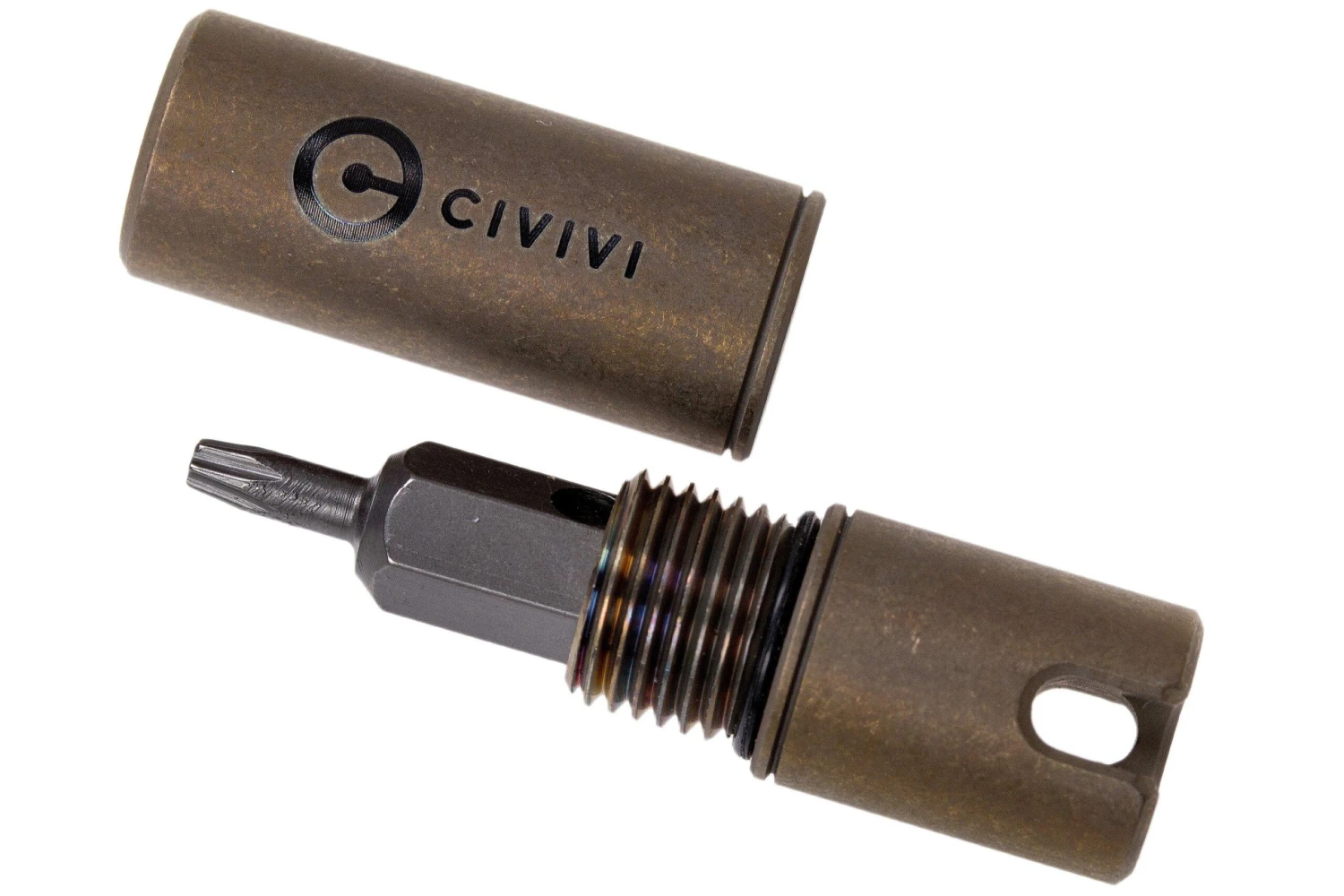 Civivi C20048-2 Key Bit Container Bronze Titanium 1 Civivi C20048-2 Key Bit Container Bronze Titanium
