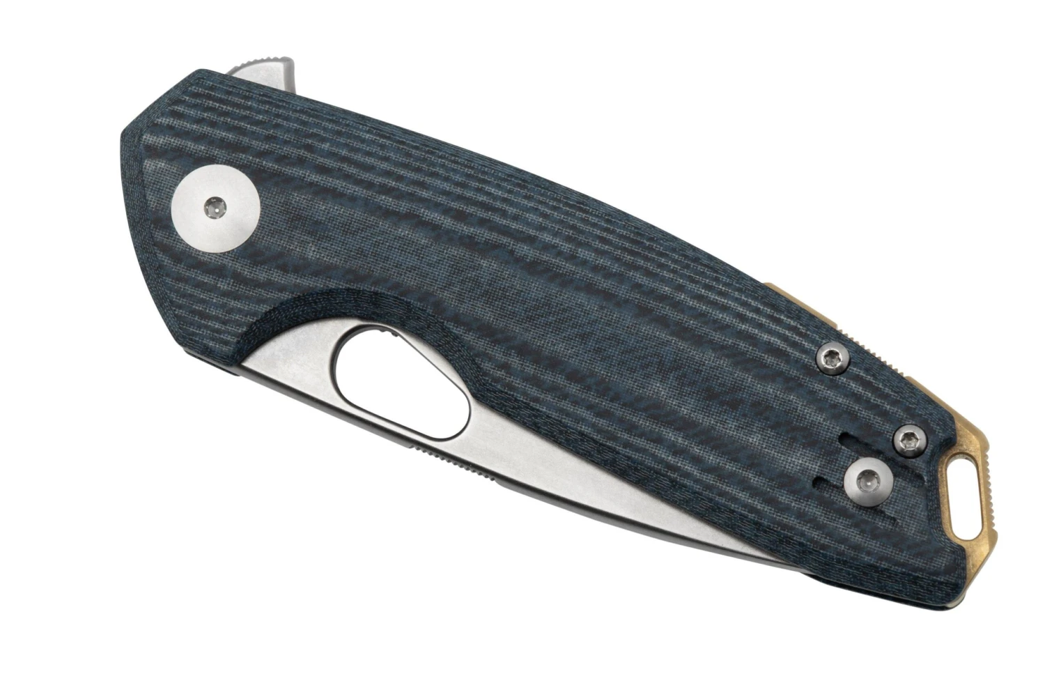GiantMouse ACE Tribeca, Stonewashed Magnacut, Denim Canvas Micarta Couteau De Poche 6 GiantMouse ACE Tribeca, Stonewashed Magnacut, Denim Canvas Micarta Couteau De Poche – Image 6