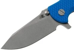 Rick Hinderer Jurassic Slicer Working Finish Blue G10 CPM 20CV Couteau De Poche -Pas Cher Lame Pro Magasin HRK JU SL WF BL 03 rick hinderer knives