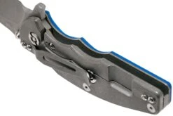 Rick Hinderer Jurassic Slicer Working Finish Blue G10 CPM 20CV Couteau De Poche -Pas Cher Lame Pro Magasin HRK JU SL WF BL 05 rick hinderer knives