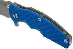 Rick Hinderer Jurassic Slicer Working Finish Blue G10 CPM 20CV Couteau De Poche -Pas Cher Lame Pro Magasin HRK JU SL WF BL 07 rick hinderer knives