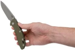 Rick Hinderer XM18 3,5” Non-Flipper Spearpoint Working Finish, OD Green G10 -Pas Cher Lame Pro Magasin HRK XM18 35 NFWF OD 08 rick hinderer knives