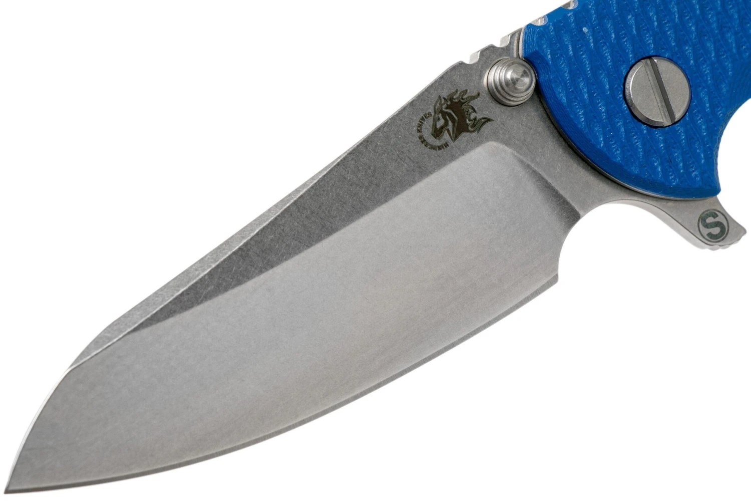 Rick Hinderer XM18 3.5" Skinny Sheepsfoot 20CV, Couteau De Poche Blue G10 3 Rick Hinderer XM18 3.5" Skinny Sheepsfoot 20CV, Couteau De Poche Blue G10 – Image 3
