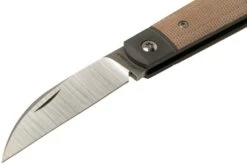 Jack Wolf Laid Back Jack, Natural Canvas Micarta LAIDB-01-NAT Couteau De Poche Slipjoint -Pas Cher Lame Pro Magasin JW LAIDB 01 NAT 03 jackwolf