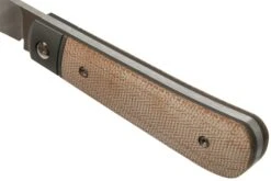 Jack Wolf Laid Back Jack, Natural Canvas Micarta LAIDB-01-NAT Couteau De Poche Slipjoint -Pas Cher Lame Pro Magasin JW LAIDB 01 NAT 05 jackwolf