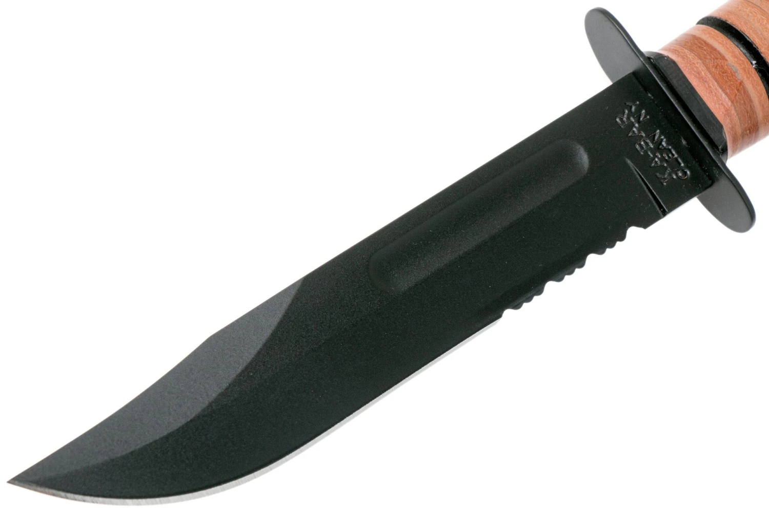 KA-BAR U.S. Army Knife 1219 Couteau à Lame Fixe Partiellement Dentelé, étui En Cuir 3 KA-BAR U.S. Army Knife 1219 Couteau à Lame Fixe Partiellement Dentelé, étui En Cuir – Image 3