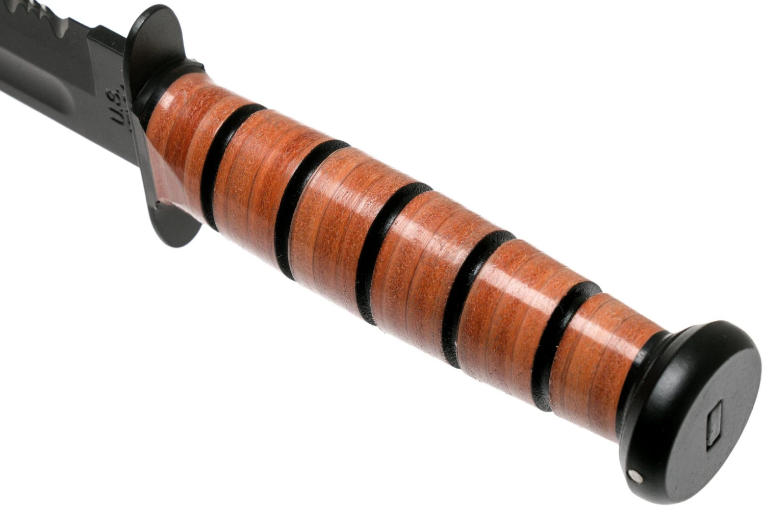 KA-BAR U.S. Army Knife 1219 Couteau à Lame Fixe Partiellement Dentelé, étui En Cuir 4 KA-BAR U.S. Army Knife 1219 Couteau à Lame Fixe Partiellement Dentelé, étui En Cuir – Image 4