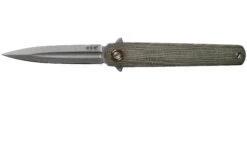 MKM Flame Dagger FL02-GCT Green Canvas Micarta Couteau De Poche, Michael Zieba Design