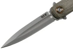 MKM Flame Dagger FL02-GCT Green Canvas Micarta Couteau De Poche, Michael Zieba Design -Pas Cher Lame Pro Magasin MMK FL02 GCT 03 mkm knives