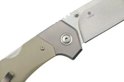 MKM Hero Stonewashed, Tan G10, Titanium Bolsters, Couteau De Poche 10 MKM Hero Stonewashed, Tan G10, Titanium Bolsters, Couteau De Poche -Pas Cher Lame Pro Magasin MMK HR GTTN 05 mkm