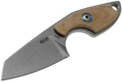 MKM Mikro 2 Wharncliffe, Stonewashed Natural Canvas Micarta Couteau De Cou, Jesper Voxnaes Design -Pas Cher Lame Pro Magasin MMK MR02 NC 03 mkm knives