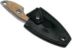 MKM Mikro 2 Wharncliffe, Stonewashed Natural Canvas Micarta Couteau De Cou, Jesper Voxnaes Design -Pas Cher Lame Pro Magasin MMK MR02 NC 06 mkm knives