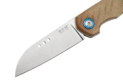MKM Root RT-NC Satin Natural Canvas Micarta, Couteau De Poche, Jens Anso Design -Pas Cher Lame Pro Magasin MMK RT NC 03 mkm