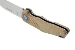 MKM Root RT-NC Satin Natural Canvas Micarta, Couteau De Poche, Jens Anso Design -Pas Cher Lame Pro Magasin MMK RT NC 04 mkm