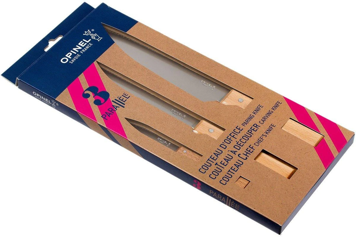Opinel Trio Parrallèle OP001838, Set De Couteaux 3 Pièces 6 Opinel Trio Parrallèle OP001838, Set De Couteaux 3 Pièces – Image 6