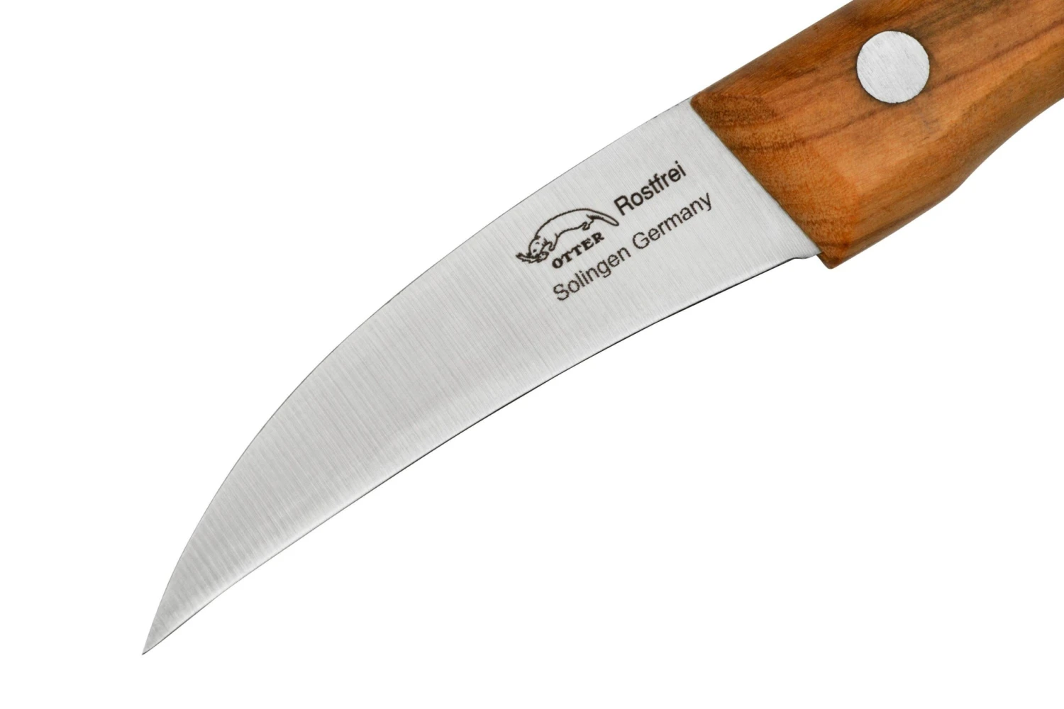 Otter Paring Knife 1011 OL Curved Stainless Olive, Couteau à éplucher 3 Otter Paring Knife 1011 OL Curved Stainless Olive, Couteau à éplucher – Image 3