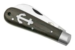 Otter Anchor Knife 171 ML Small Carbon, Smoked Oak, Stainless Anchor, Couteau De Poche -Pas Cher Lame Pro Magasin OR171ML 06 otter