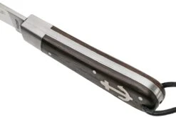 Otter Anchor Knife 172 LB Large Carbon, Smoked Oak, Stainless Anchor, Leather Strap, Couteau De Poche -Pas Cher Lame Pro Magasin OR172LB 07 otter