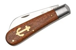 Otter Anchor Knife 173 R Large Stainless, Sapeli, Brass Anchor, Couteau De Poche -Pas Cher Lame Pro Magasin OR173R 04 otter