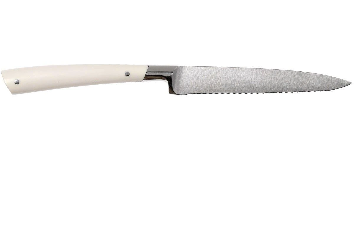 Lion Sabatier Edonist Perle Couteau Universel Lame Dentelée 12 Cm, Blanc, 807381 2 Lion Sabatier Edonist Perle Couteau Universel Lame Dentelée 12 Cm, Blanc, 807381 – Image 2