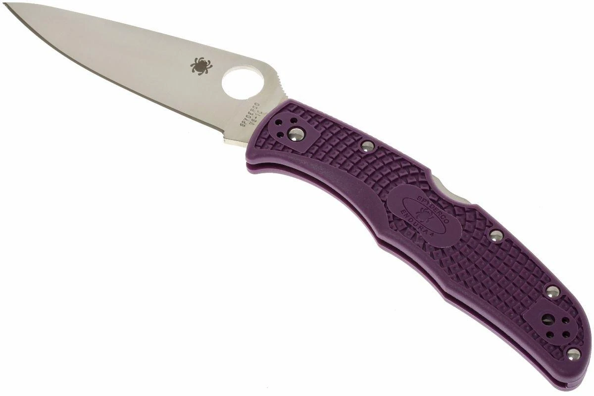 Spyderco Endura 4 Purple C10FPPR Couteau De Poche 2 Spyderco Endura 4 Purple C10FPPR Couteau De Poche – Image 2