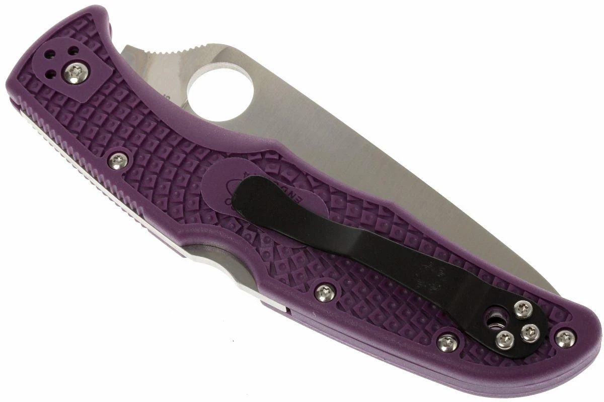 Spyderco Endura 4 Purple C10FPPR Couteau De Poche 4 Spyderco Endura 4 Purple C10FPPR Couteau De Poche – Image 4