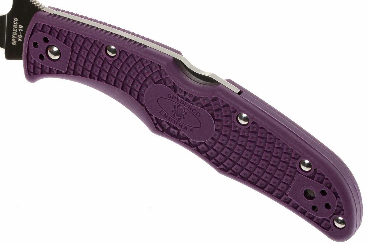 Spyderco Endura 4 Purple C10FPPR Couteau De Poche 5 Spyderco Endura 4 Purple C10FPPR Couteau De Poche – Image 5