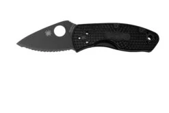 Spyderco Ambitious Lightweight Black C148SBBK Couteau De Poche Dentelé