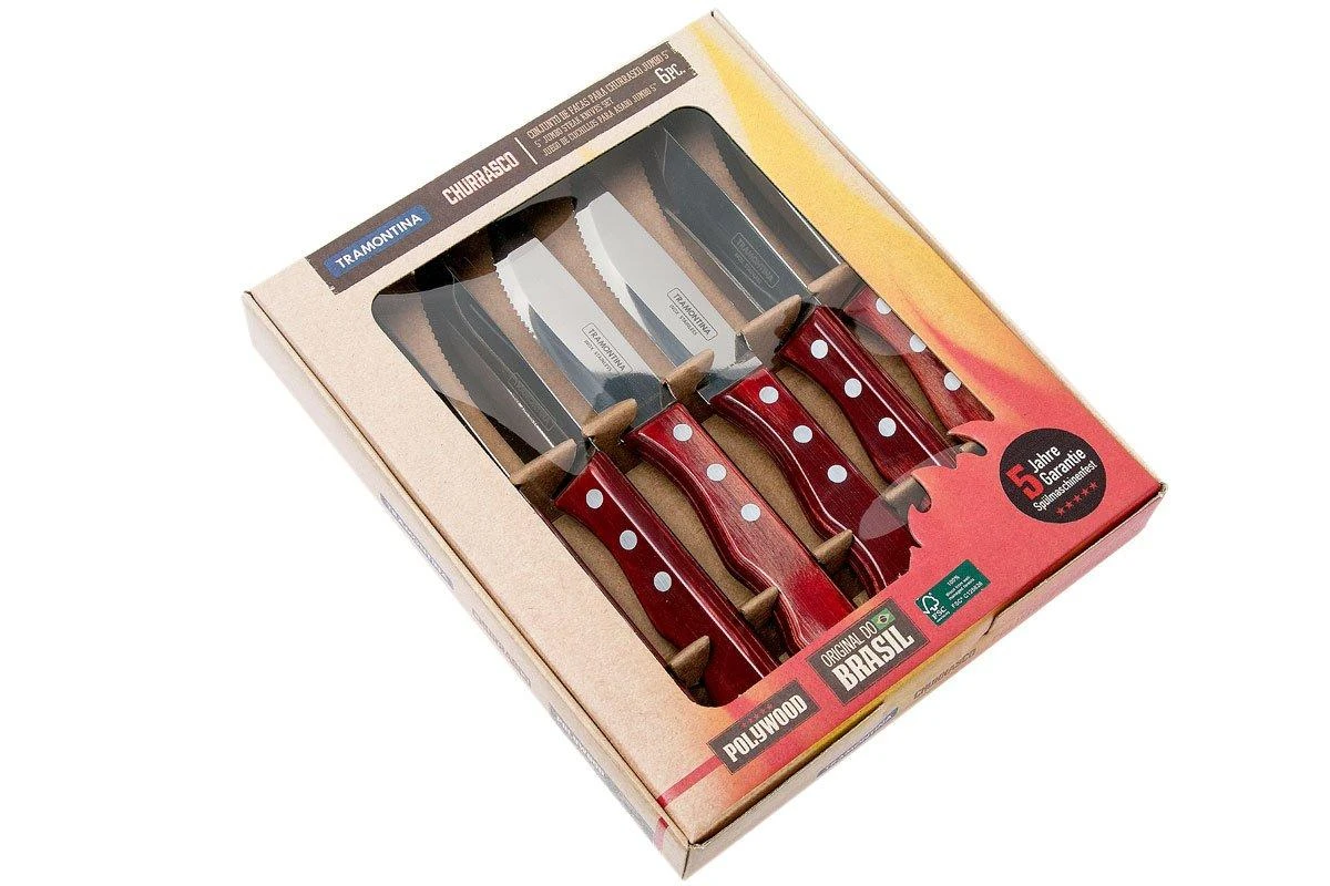 Tramontina Churrasco Set De 6 Couteaux à Steak Jumbo, 29899-164 7 Tramontina Churrasco Set De 6 Couteaux à Steak Jumbo, 29899-164 – Image 7