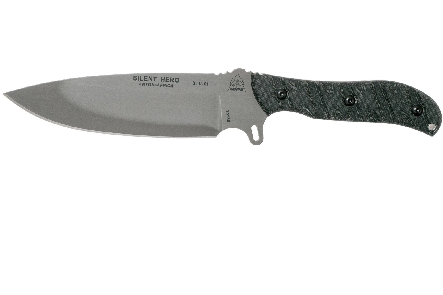 TOPS Knives TOPS Silent Hero RMT HERO-01 Couteau De Survie, Anton Du Plessis Design 1 TOPS Knives TOPS Silent Hero RMT HERO-01 Couteau De Survie, Anton Du Plessis Design