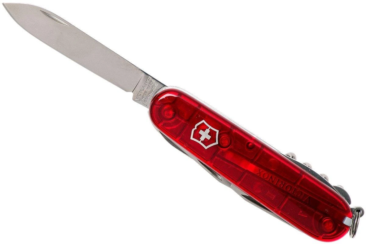 Victorinox Huntsman Rouge Transparent 1.3713.T Couteau Suisse 4 Victorinox Huntsman Rouge Transparent 1.3713.T Couteau Suisse â Image 4