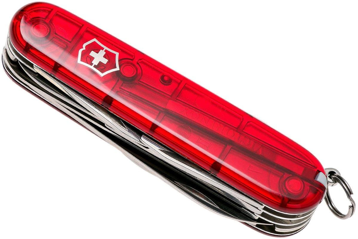 Victorinox Huntsman Rouge Transparent 1.3713.T Couteau Suisse 5 Victorinox Huntsman Rouge Transparent 1.3713.T Couteau Suisse â Image 5
