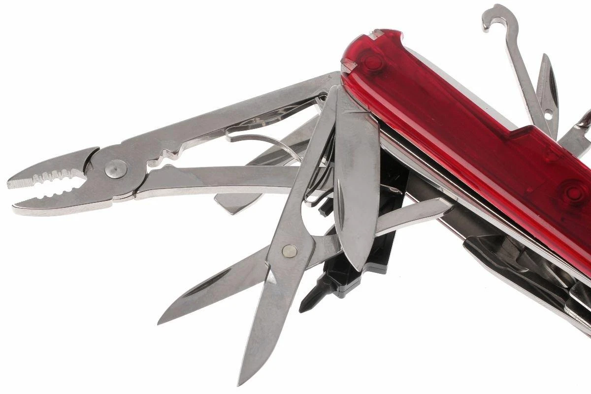 Victorinox CyberTool, Rouge Transparent 1.7725.T, Couteau Suisse Avec 34 Fonctions 4 Victorinox CyberTool, Rouge Transparent 1.7725.T, Couteau Suisse Avec 34 Fonctions – Image 4