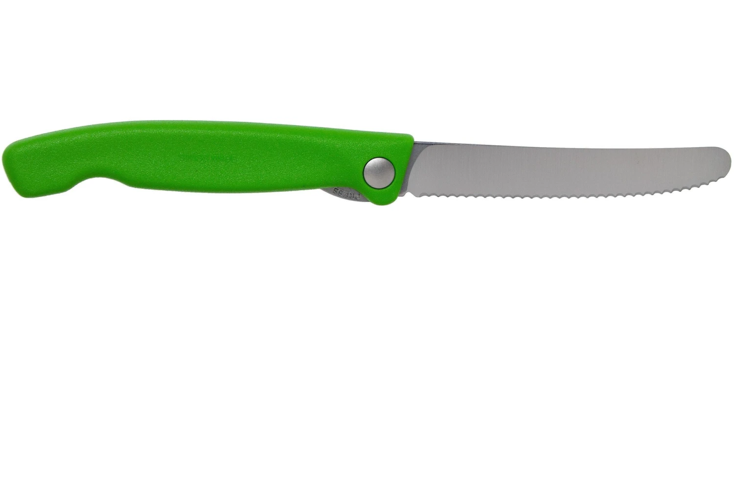 Victorinox SwissClassic 6.7836.F4B Couteau à Légumes Pliant Dentelé, Vert 2 Victorinox SwissClassic 6.7836.F4B Couteau à Légumes Pliant Dentelé, Vert – Image 2
