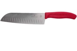 Victorinox SwissClassic 6.8521.17B Santoku Avec Alvéoles 17 Cm, Rouge