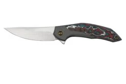 WE Knife Merata, WE22008B-2 Limited Edition, Nebula Fatcarbon, Grey Titanium CPM 20CV Couteau De Poche